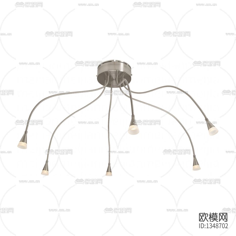 现代极简创意不锈钢多头射灯