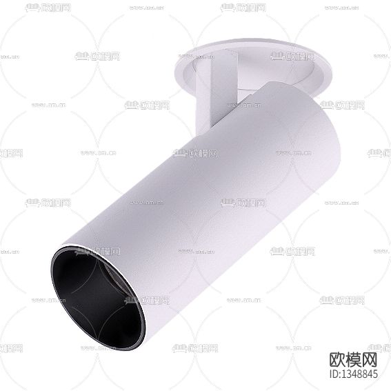 现代简约黑色金属外露射灯下载（渲染图2）