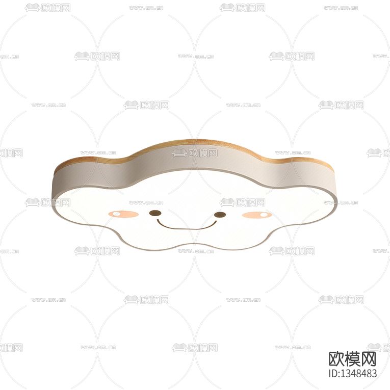 北欧简约卡通云朵儿童吸顶灯下载