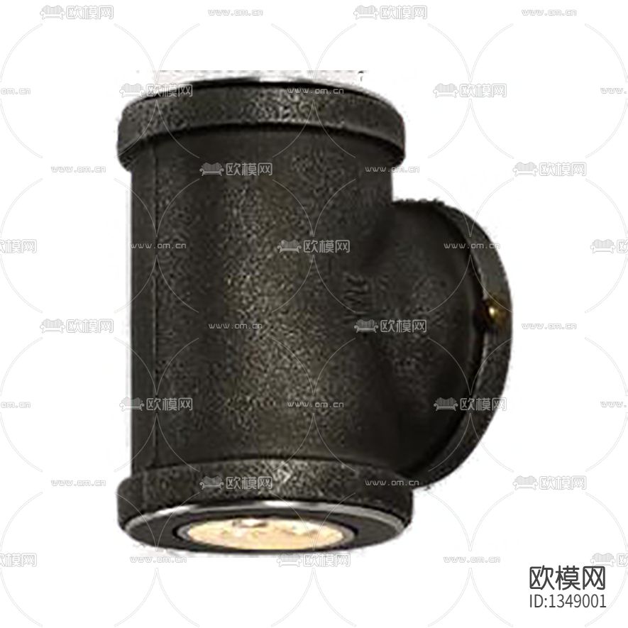 工业风金属水管挂壁射灯