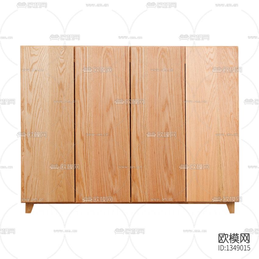 北欧极简实木鞋柜下载（渲染图1）