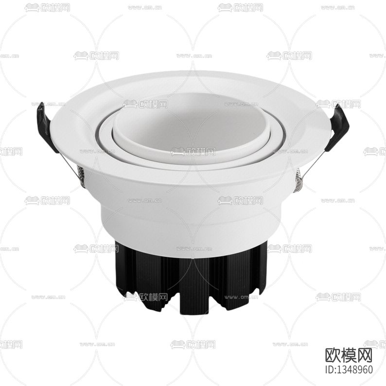 现代简约塑料内嵌筒灯