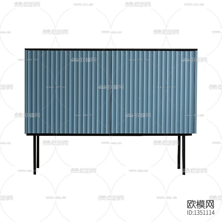 北欧极简实木不锈钢餐边柜