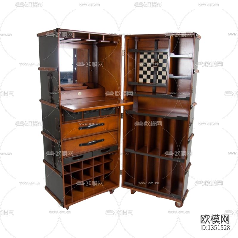 工业风复古实木酒柜