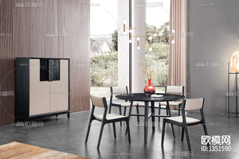 现代简约实木玻璃酒柜