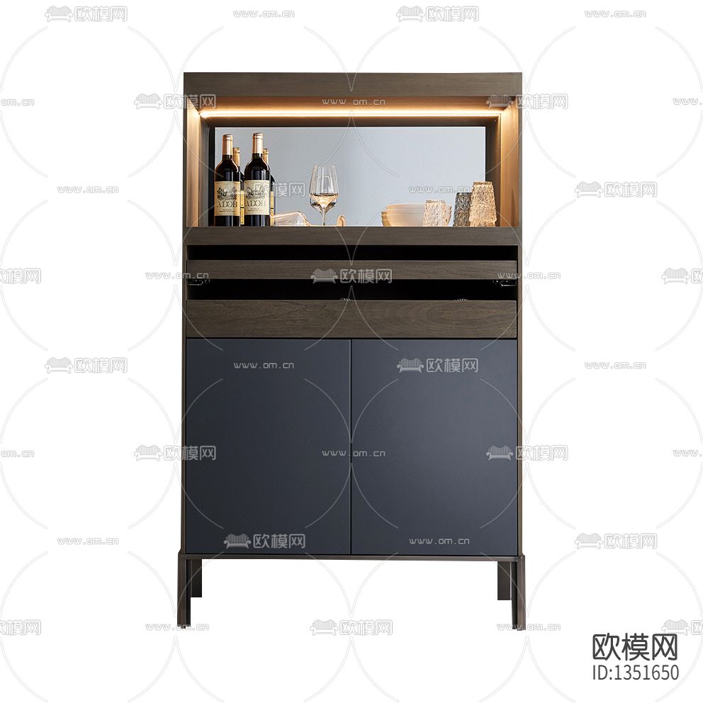 现代轻奢实木酒柜