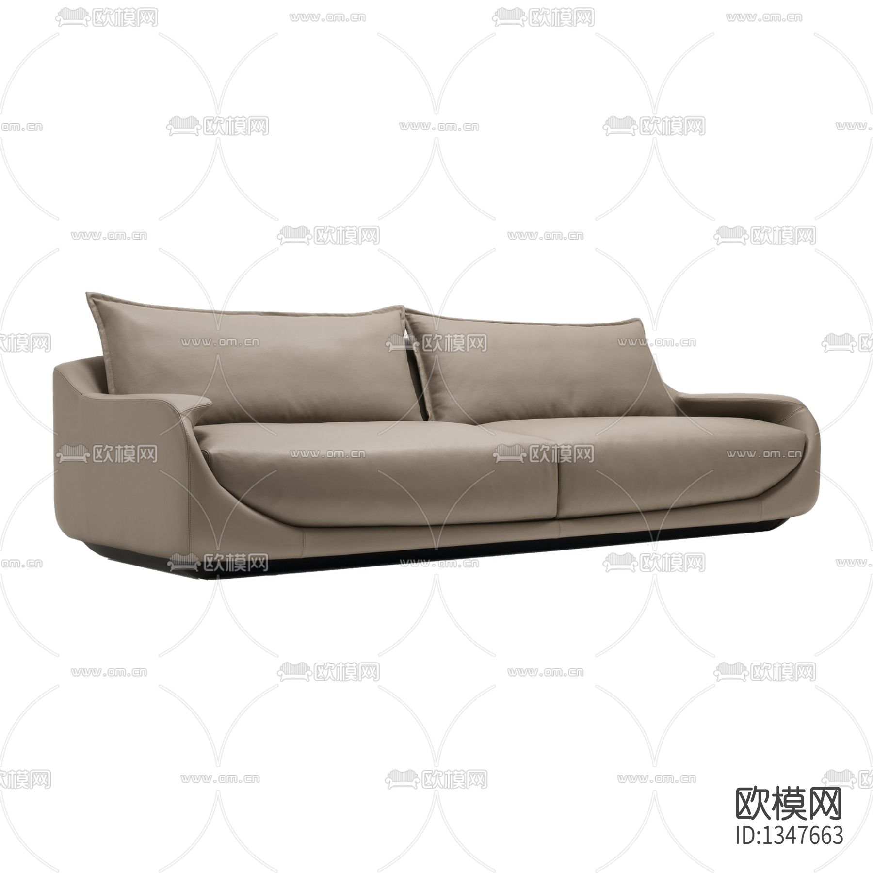 现代轻奢皮革双人沙发下载