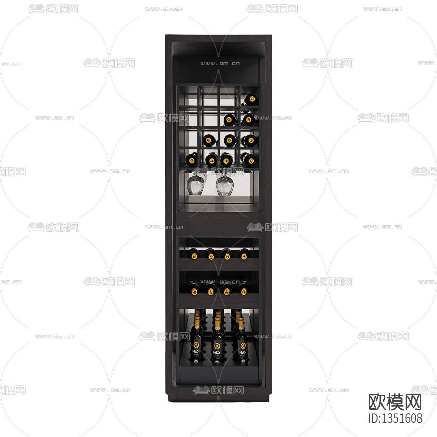 现代简约实木酒柜下载（渲染图2）