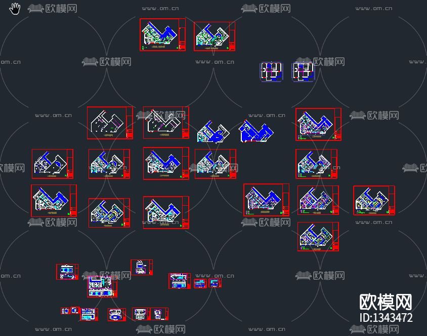 新中式足浴会所cad施工图下载（渲染图10）