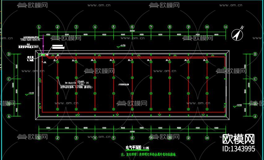 农业大棚cad施工图下载（渲染图9）