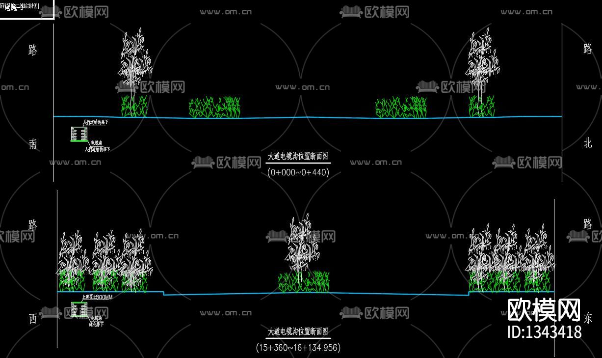 电缆沟节点大样下载（渲染图2）