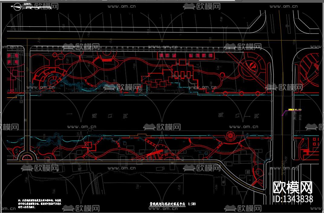 环境景观工程cad施工图下载（渲染图2）