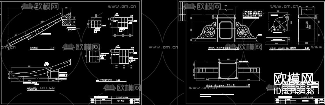 烈士陵园cad施工图下载（渲染图4）