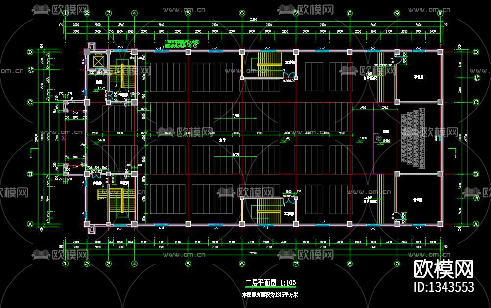 教堂cad施工图下载（渲染图2）