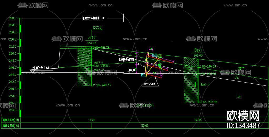 锚杆挡土墙设计节点大样下载（渲染图5）