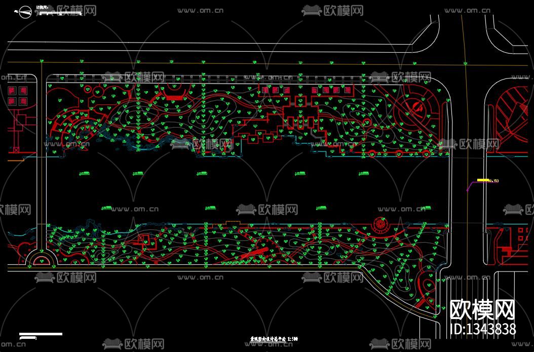 环境景观工程cad施工图下载（渲染图3）
