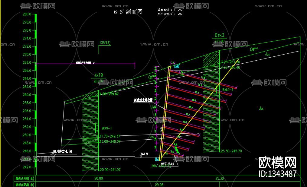 锚杆挡土墙设计节点大样下载（渲染图6）