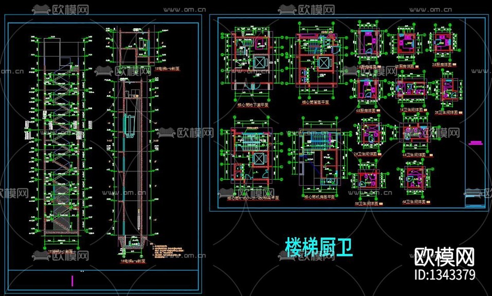 高層建筑cad施工圖下載(渲染圖9)