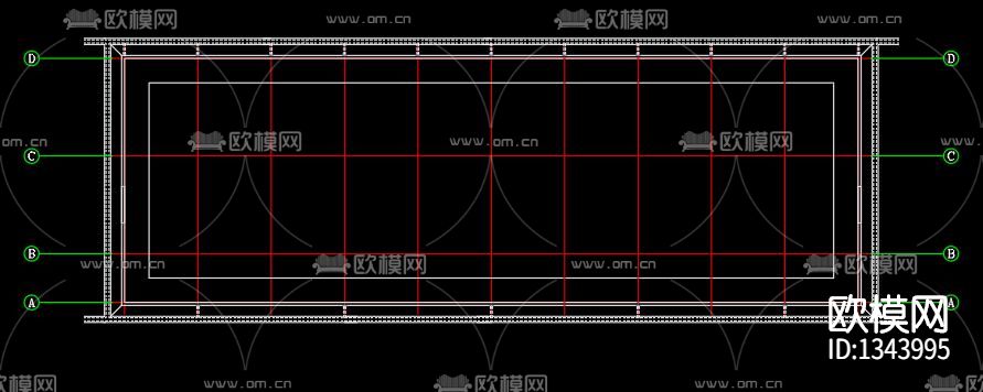 农业大棚cad施工图下载（渲染图4）