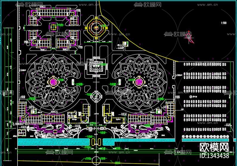 烈士陵园cad施工图下载（渲染图10）