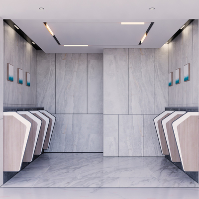  现代公共卫生间su模型 