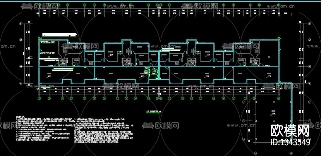 住宅楼电气cad施工图下载（渲染图9）