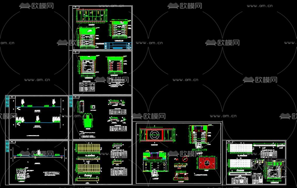 电缆沟节点大样下载（渲染图7）