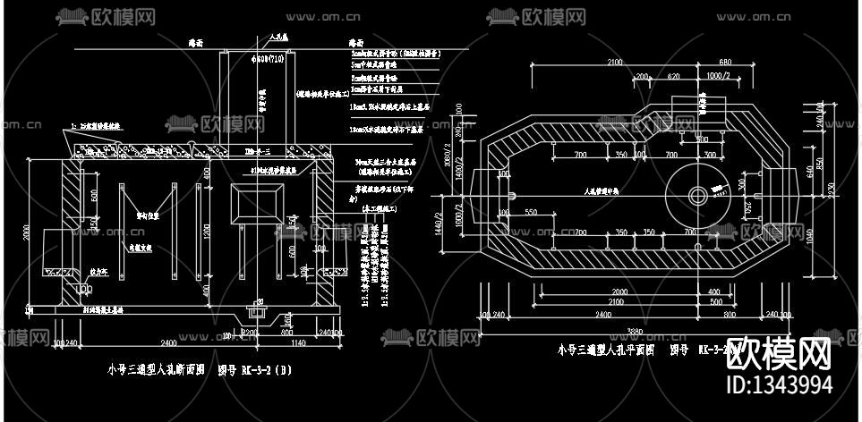 通信管道通图及计算工具cad施工图下载（渲染图3）