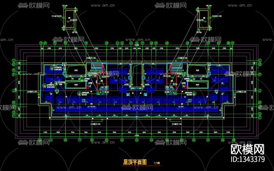 高層建筑cad施工圖下載(渲染圖5)