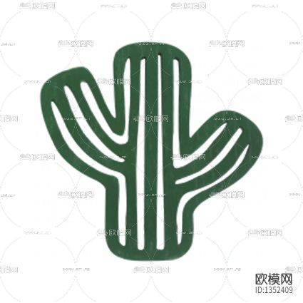 现代简约木质仙人掌杯垫