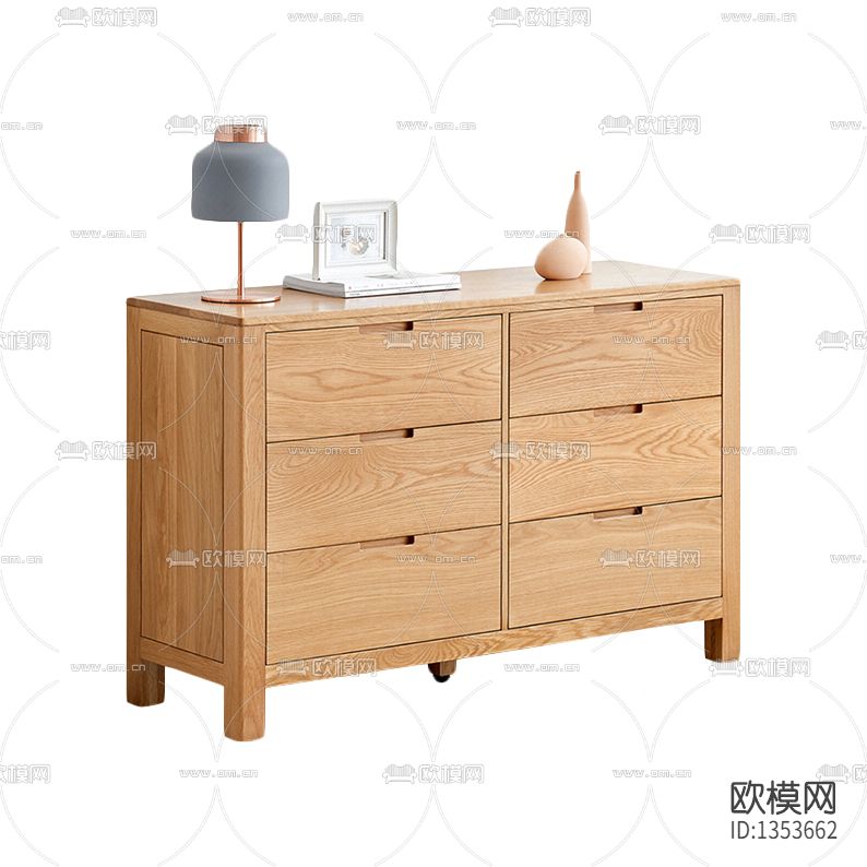 北欧简约实木六斗柜