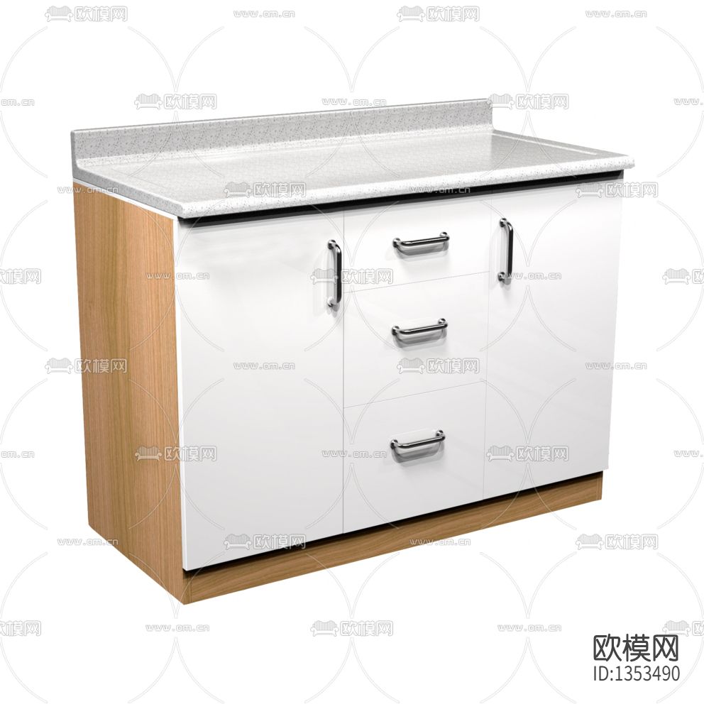 现代简约大理石实木平板橱柜下载