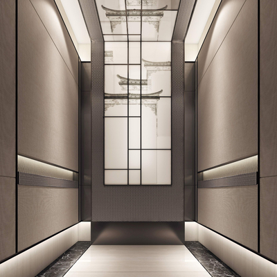 新中式金属电梯门3d模型