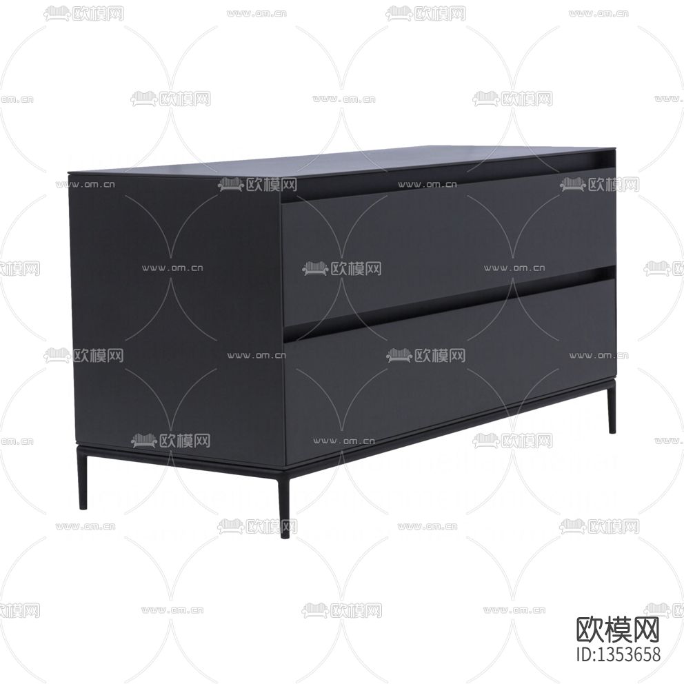 现代极简实木斗柜下载（渲染图3）