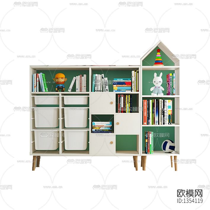 北欧简约实木儿童储物柜下载