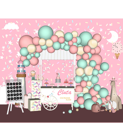  现代婚庆婚礼气球美陈装饰区su模型 