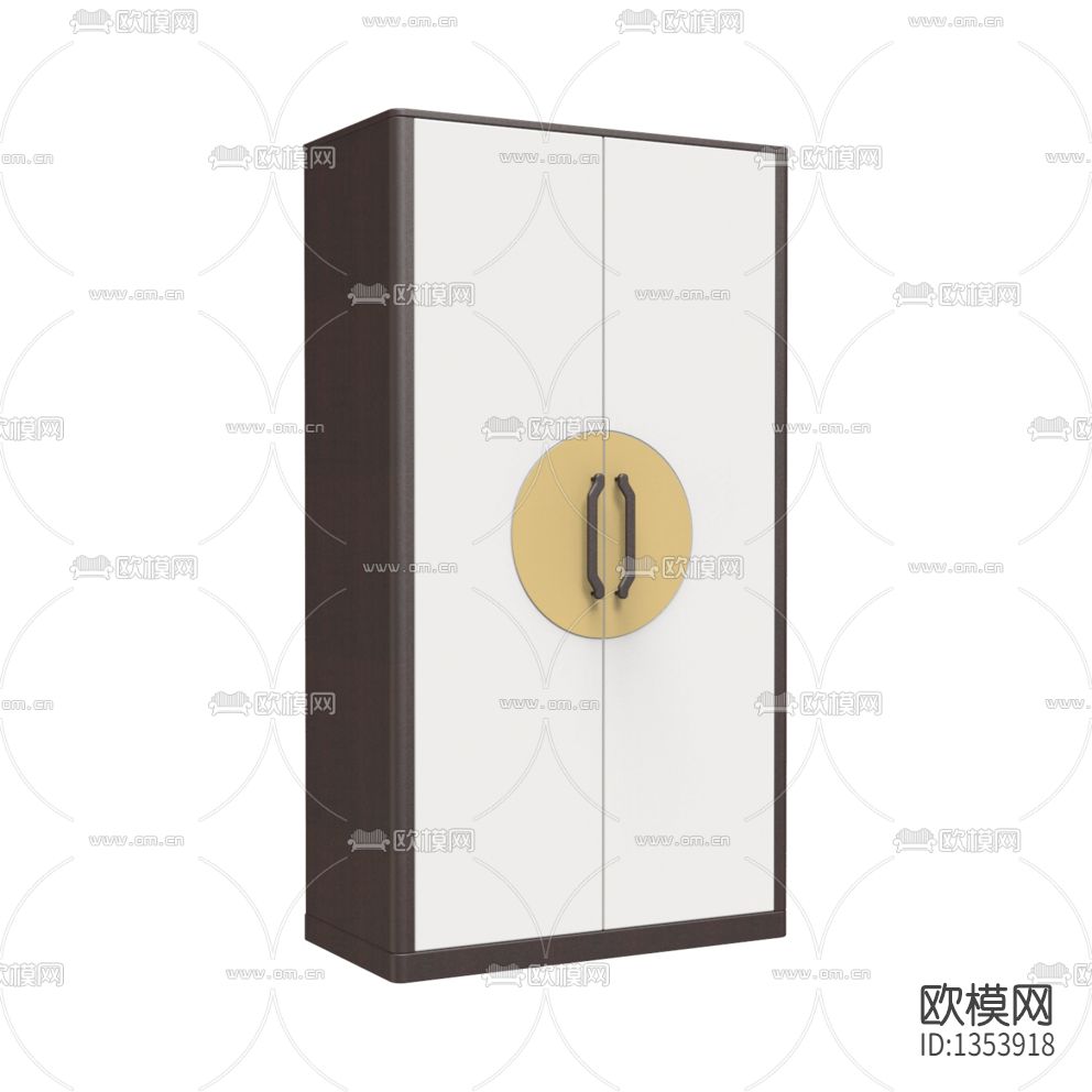 新中式禅意实木双门衣柜