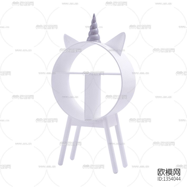 现代简约卡通独角兽实木儿童储物柜下载