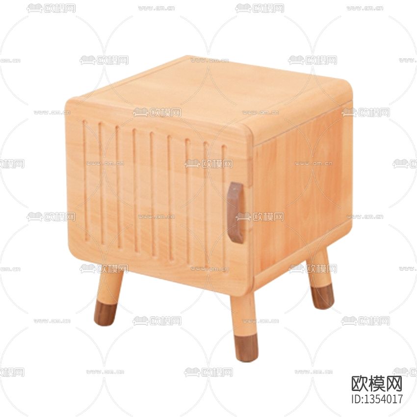 现代简约实木儿童床头柜