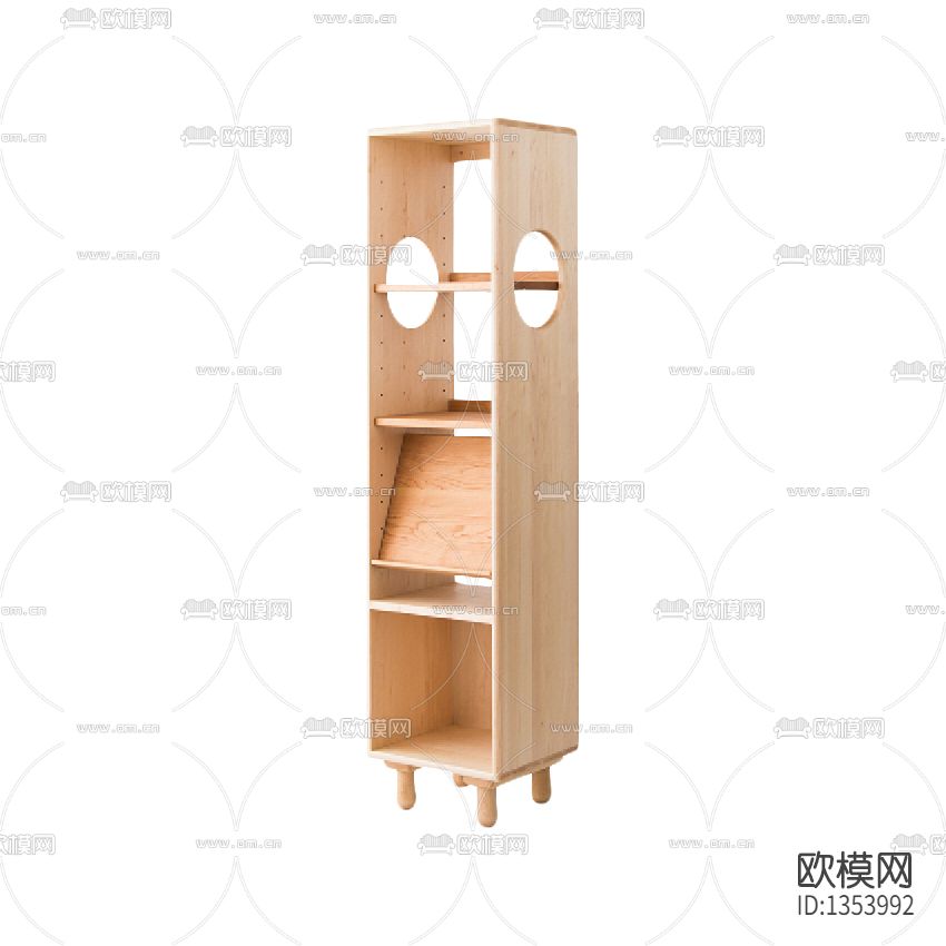 北欧简约实木儿童书柜