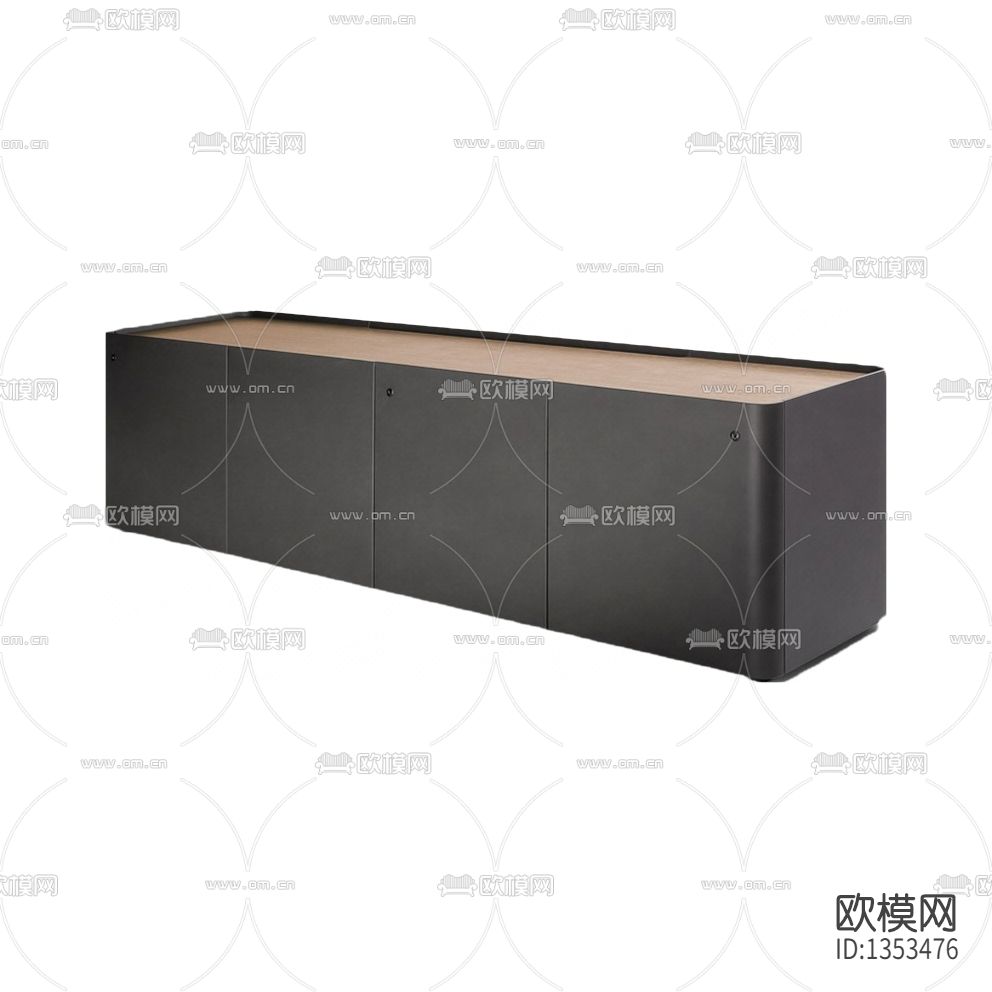 现代极简实木橱柜下载