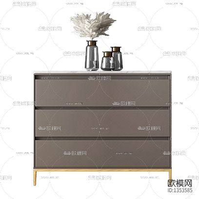 现代极简大理石实木烤漆斗柜下载