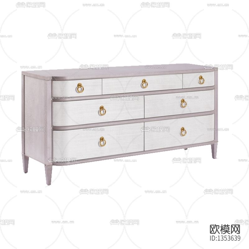 美式简约实木斗柜下载（渲染图2）