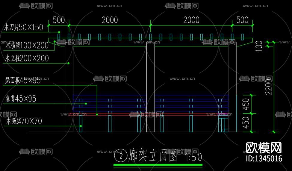 简单廊亭节点大样下载（渲染图1）