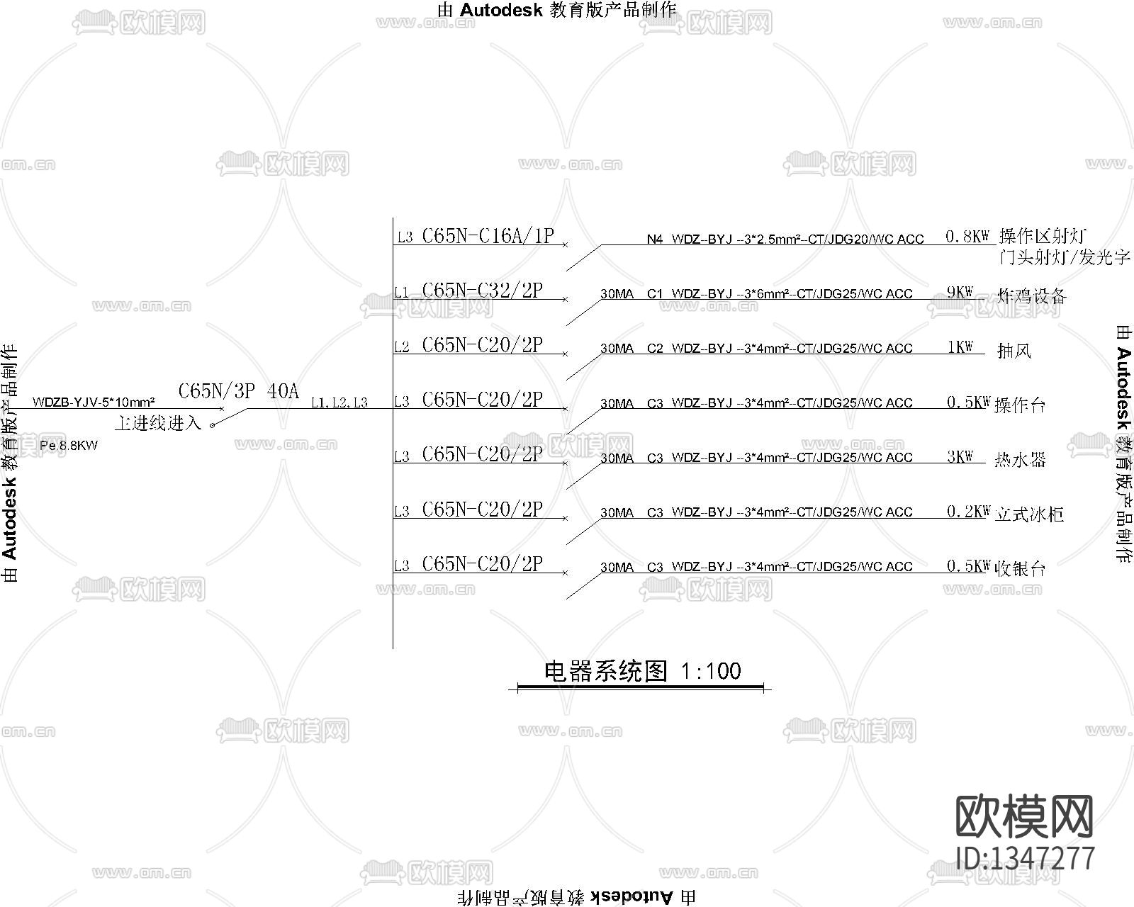电器系统图下载（渲染图1）