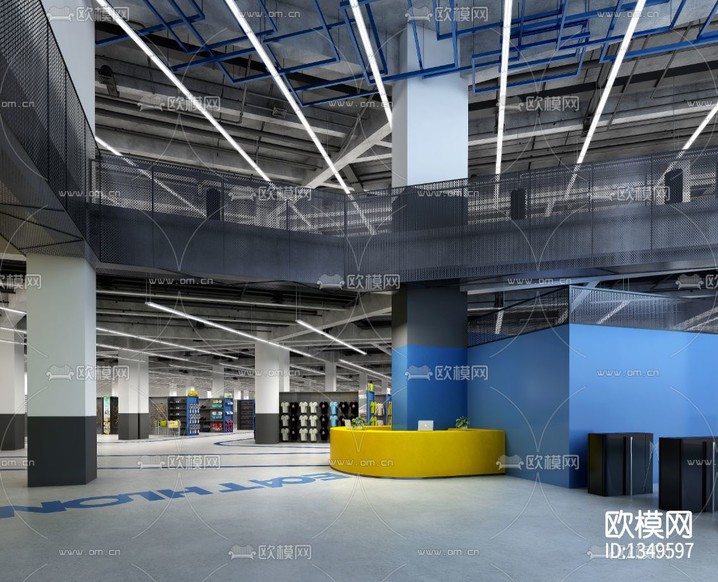 迪卡侬上海总部办公室cad施工图下载(渲染图6)