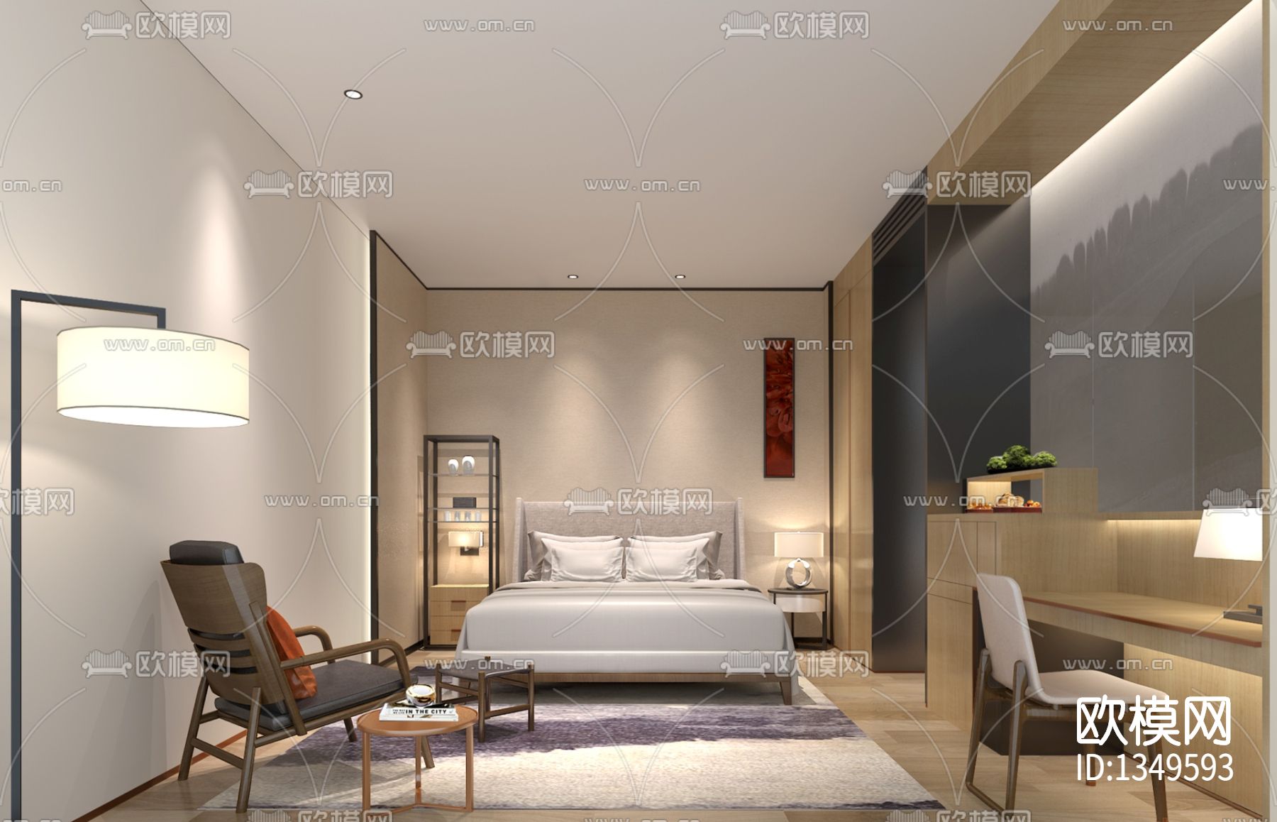 北京玺萌壹号园酒店会所cad施工图下载（渲染图5）