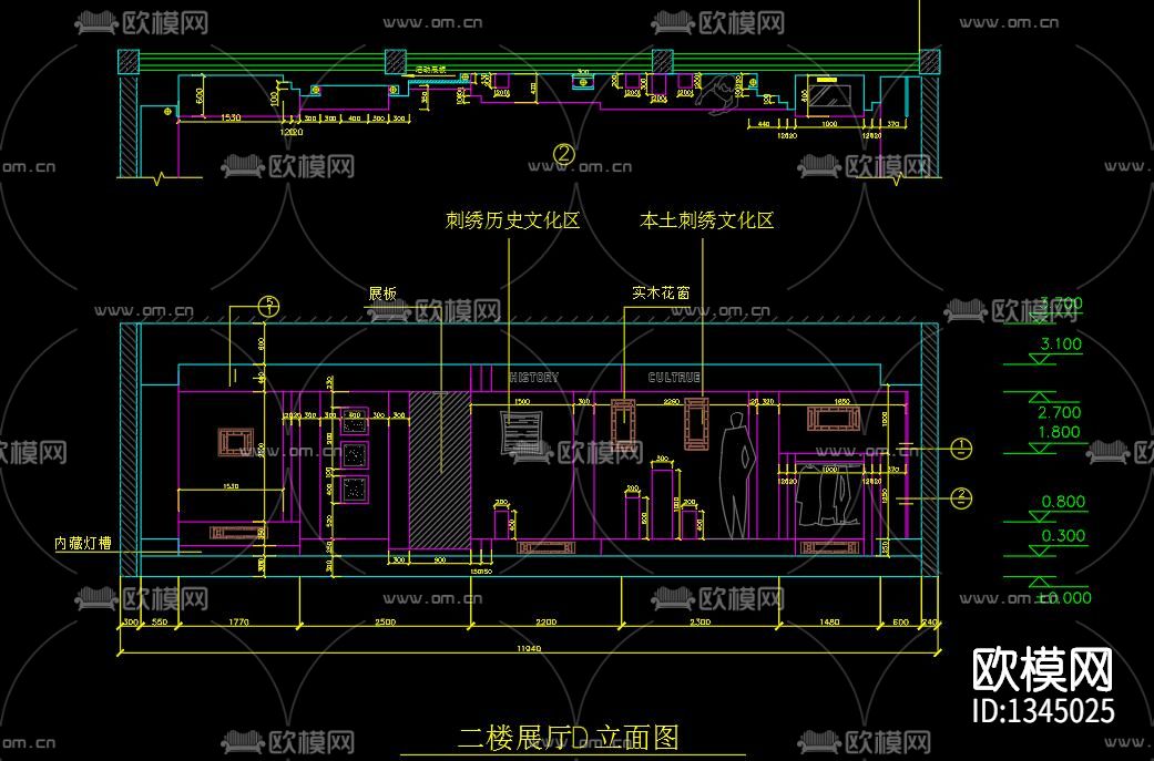 刺绣文化展厅cad施工图下载（渲染图5）