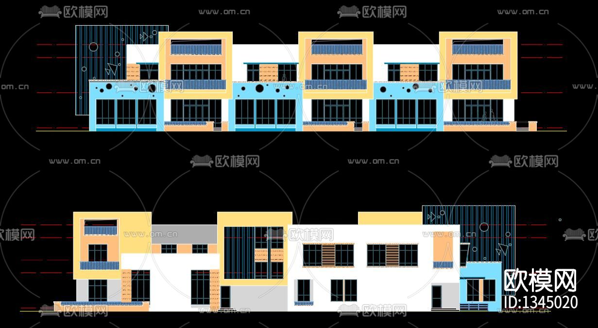 幼教建筑cad施工图下载（渲染图4）