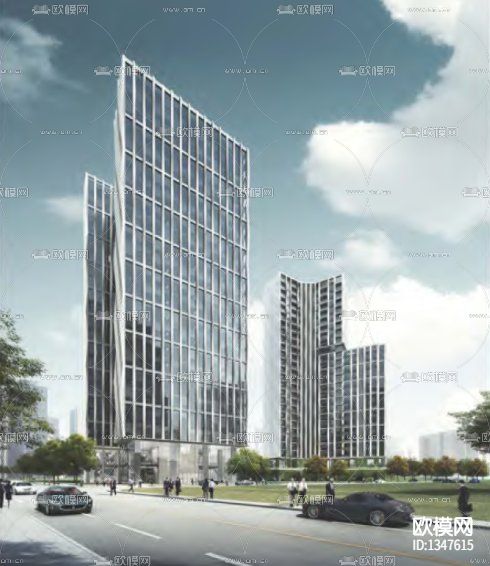 深圳同方云计算研发应用中心cad施工图下载（渲染图1）